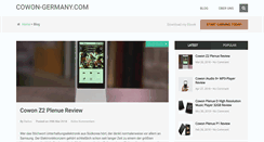 Desktop Screenshot of cowon-germany.com